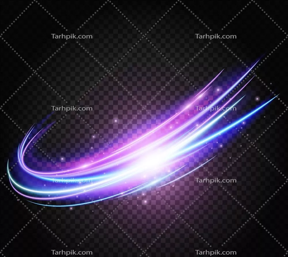 طراحی وکتور اثر نور خمیده با سبک واقعگرایانه