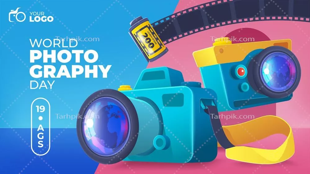 وکتور دوربینهای بامزه و رنگارنگ در روز جهانی عکاسی