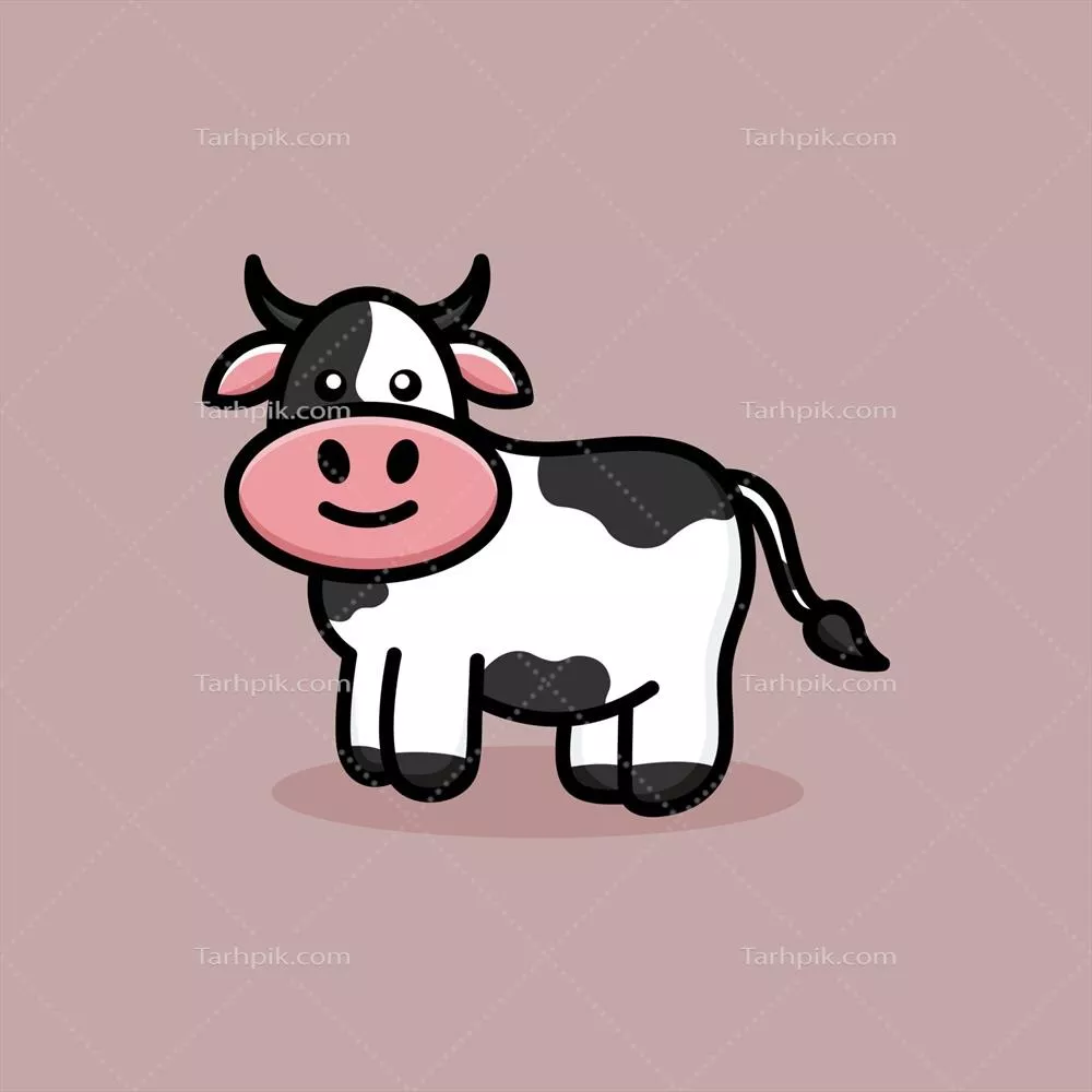 وکتور طراحی لوگوی جذاب با نماد گاو استند برای کسب و کار شما