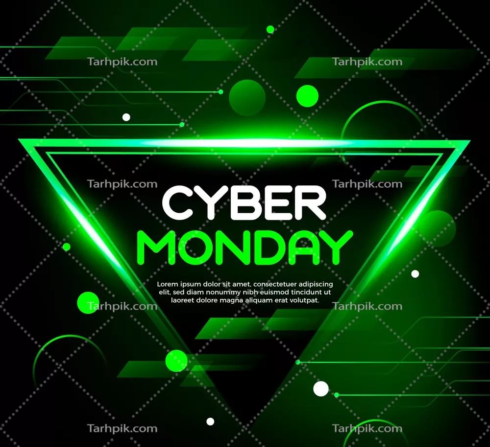 وکتور مفاهیم سایبر دوشنبه با پسزمینه واقعگرایانه و طراحی ویژه