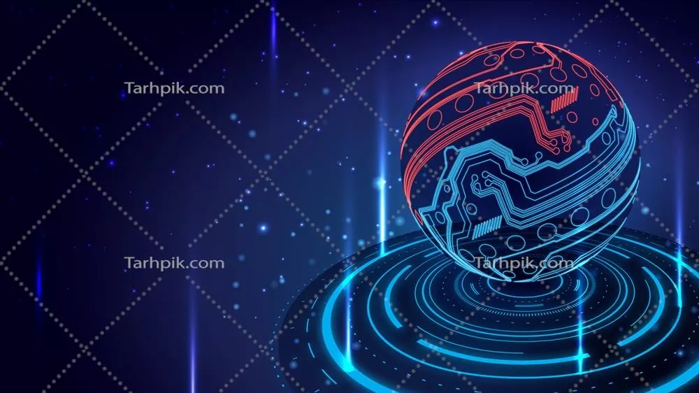 وکتور پسزمینهای از فناوری سایبری با نقشه جهانی و تکنولوژی مرتبط