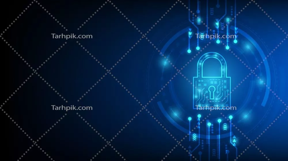 طراحی پسزمینه وکتور برای امنیت شبکه و فناوری سایبری