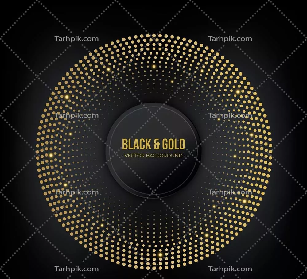 پسزمینه تیره با افکت هفتتایی طلایی وکتور با کیفیت بالا