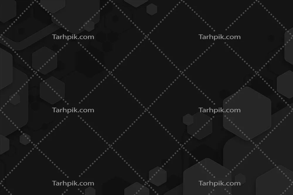 پس‌زمینه وکتور شش‌ضلعی تاریک و مینیمالیستی برای طراحی مدرن