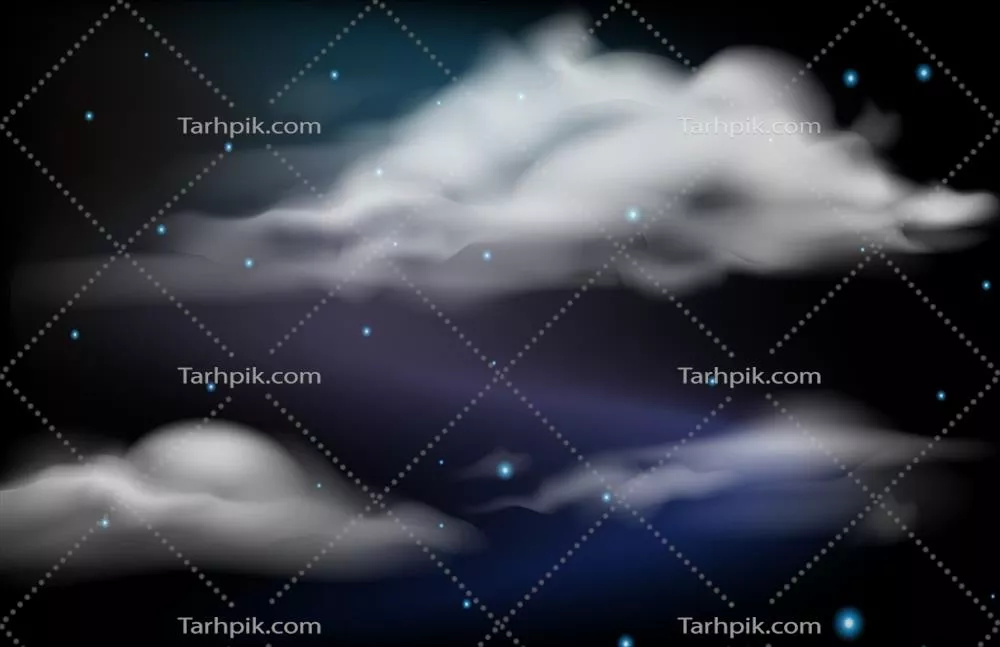 وکتور آسمان تاریک شب با ستاره های درخشان و تابناک درخشان