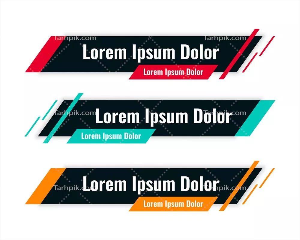 طراحی بنر هندسی تیرک پایینی با تم تاریک و وکتور