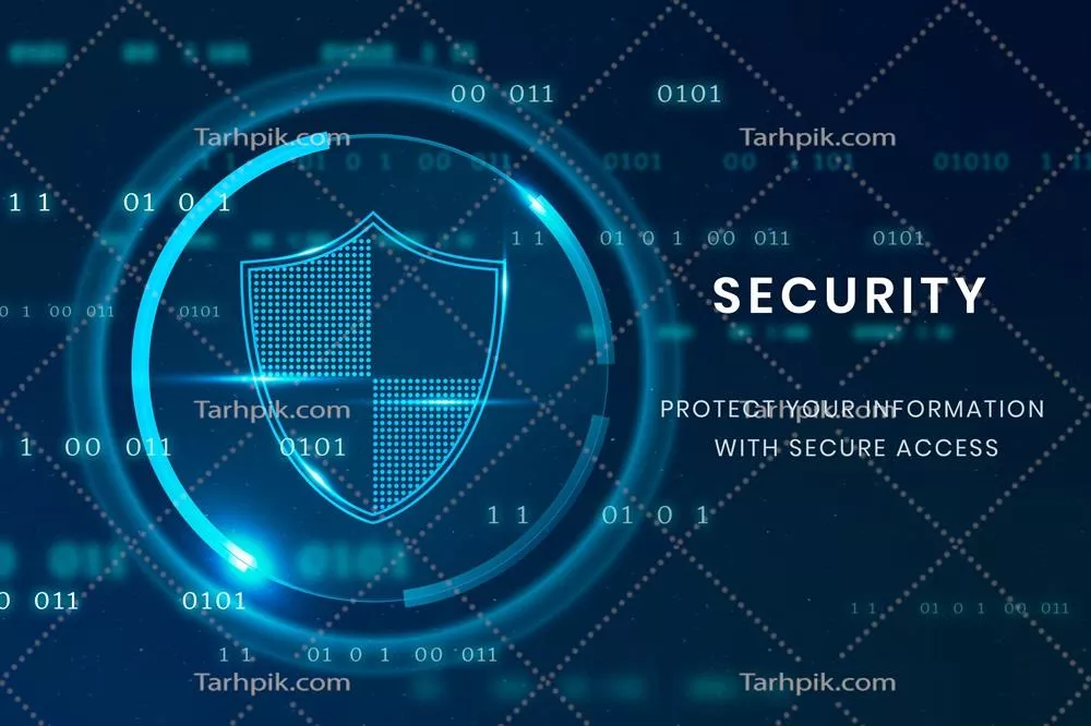 وکتور الگو فناوری امنیت دادهها با نماد سپر - محافظت و امنیت اطلاعات دیجیتال