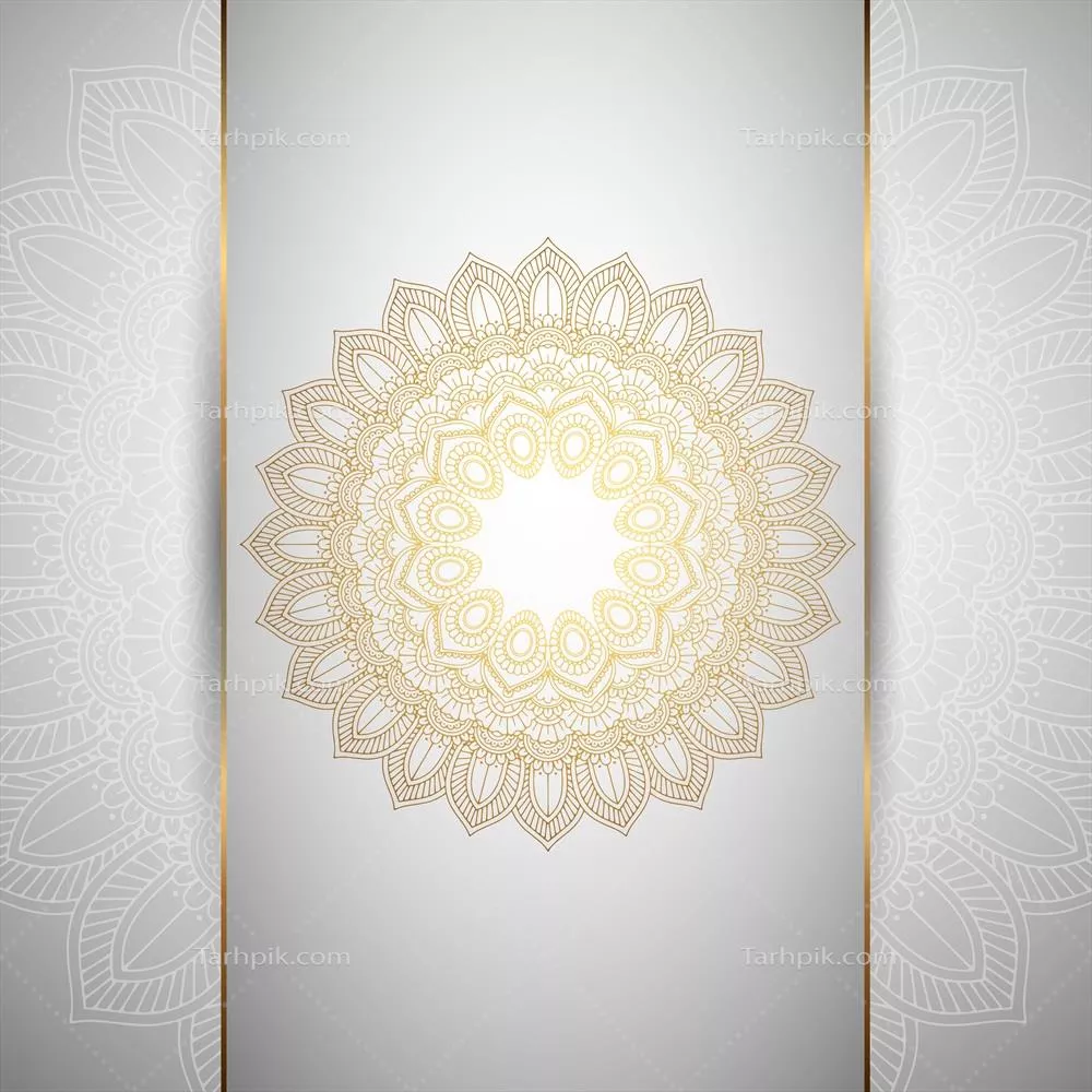 طراحی وکتور پسزمینه تزئینی با الگوی ماندالا زینتی