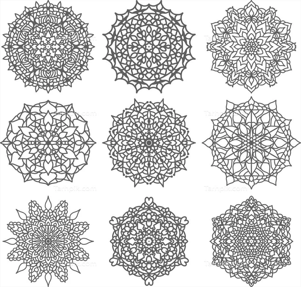 وکتور تزئینات دایرهای Mandala در سبک دیوالی برای زیباتر کردن فضا