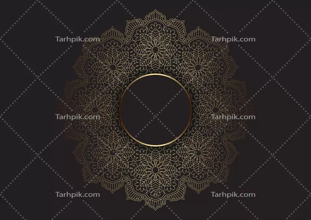 وکتور طراحی دکوری ماندالا 2203 با الگوهای زیبا و هنری