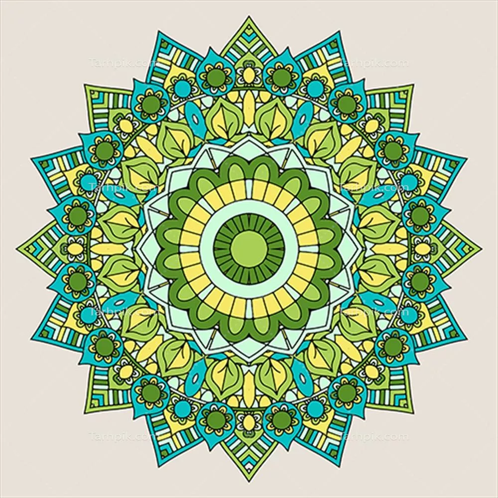 وکتور طرح پس‌زمینه دکوراتیو با طراحی ماندالا برای تزئینات هنری