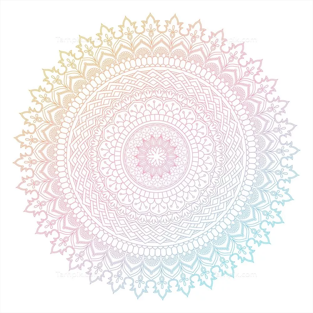 طراحی مندل تزئینی با رنگ‌های پاستلی - وکتور زیبا و خلاقانه