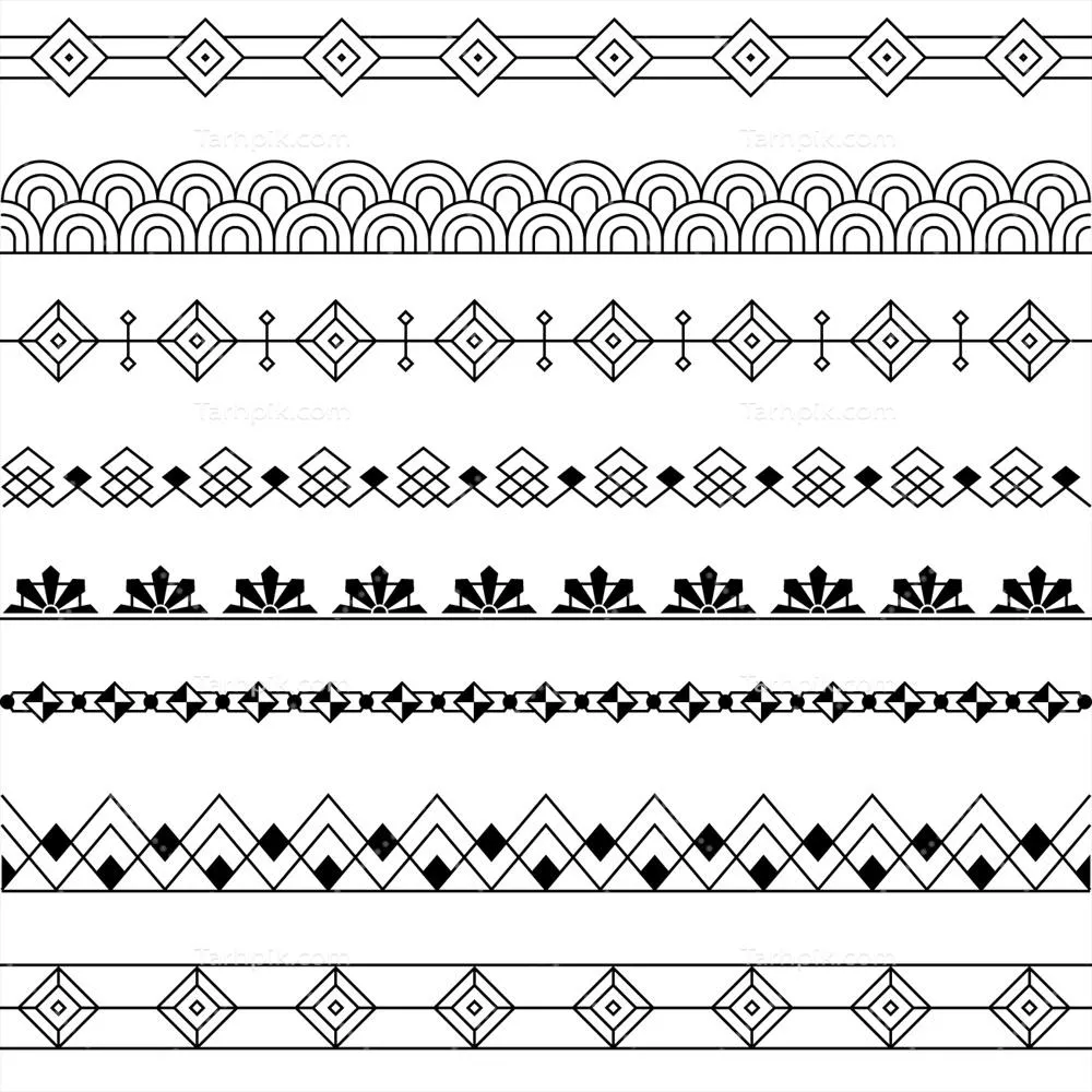 طراحی وکتوری زیبا برای جداکنندههای تزئینی در هنر گرافیک
