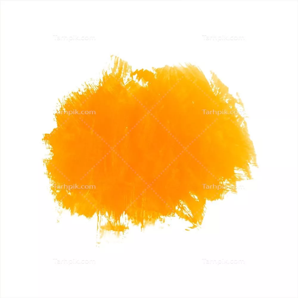 طراحی وکتور ضربه‌ قلم آب‌رنگ زرد به صورت اسپلا‌ش تزئینی