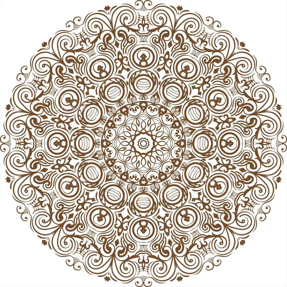 وکتور مدال با رنگ قهوهای تیره بر روی زمینه سفید با طراحی منحصر به فرد