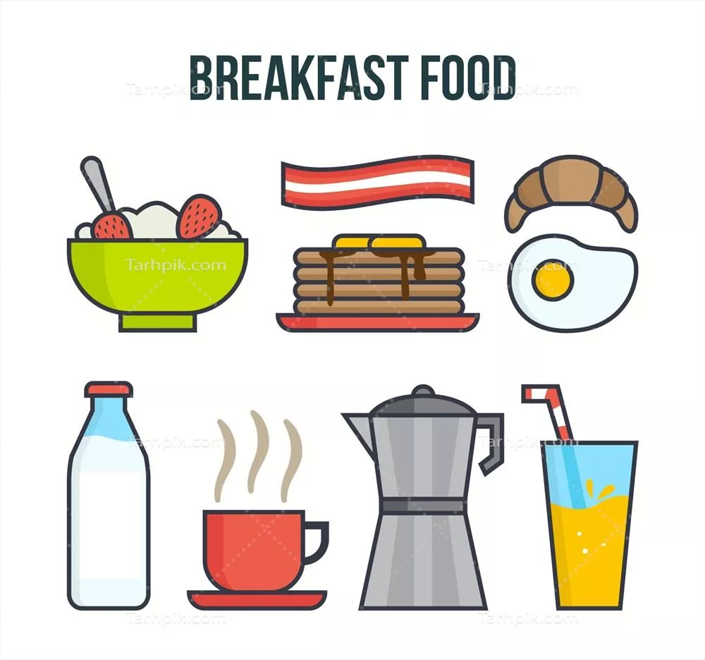 تجربه صبحانهای خوشمزه با قهوهساز در طراحی وکتور جذاب