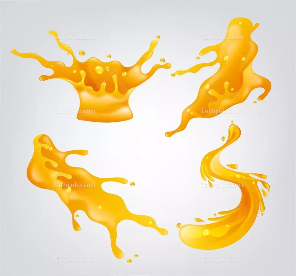 مجموعه جذاب و خوشمزه آب میوهها با طراحی واقعگرایانه و وکتور