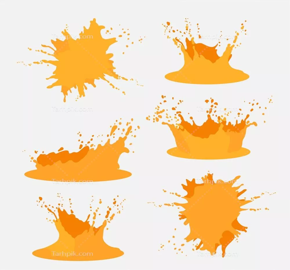 مجموعه آبمیوههای خوشمزه با میوههای گوناگون - وکتور