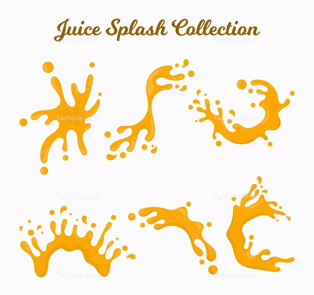 مجموعه جذاب و خوشمزه از آبمیوه های میوه ای با طراحی وکتور