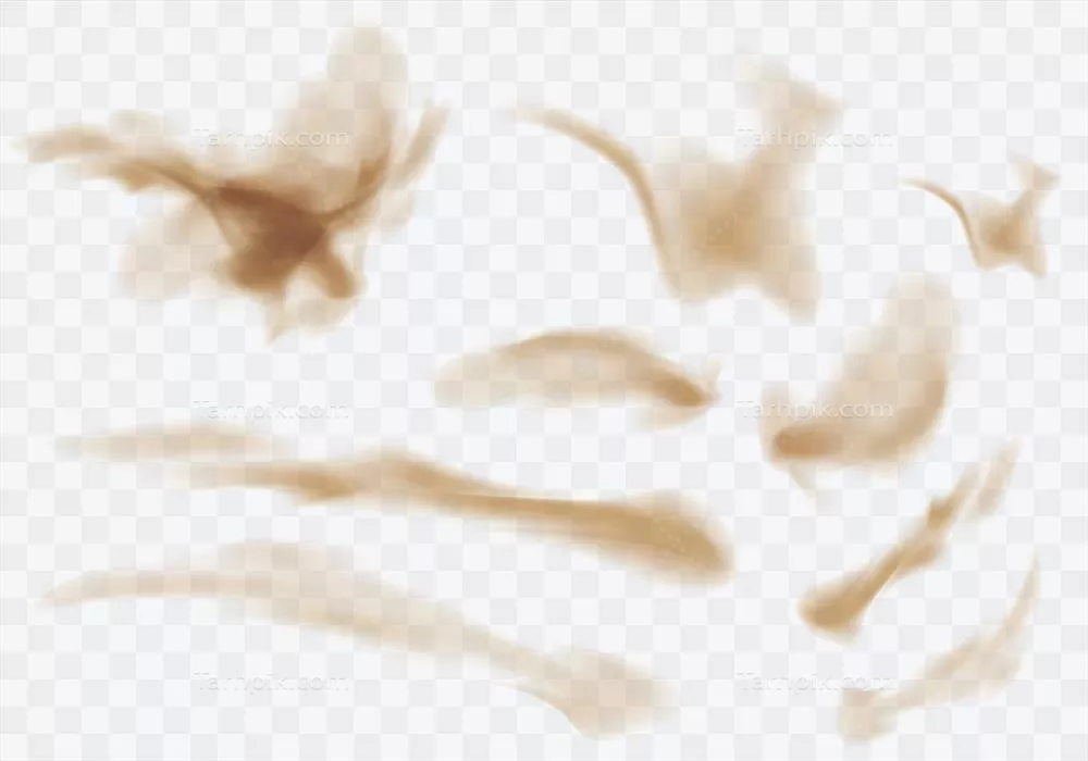 طوفان شن بیابانی با ابرهای گرد و غبار قهوهای و شفاف (1) - وکتور