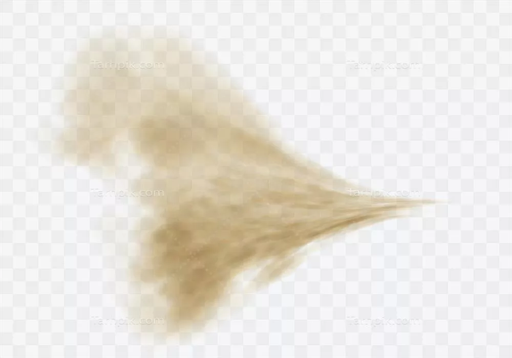 تصویر وکتور طوفان شن صحرا با ابرهای خاکستری و شفاف