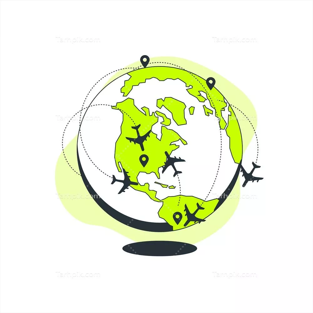 وکتور تصویر مفهومی از مقصد با طراحی برداری زیبا و جذاب