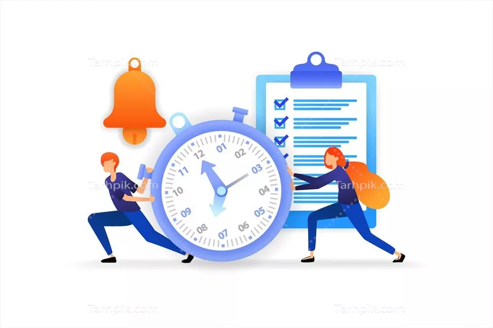 وکتور مدیریت زمان برای تکمیل وظایف و رسیدن به مهلتها به منظور تسریع در موفقیت شغلی