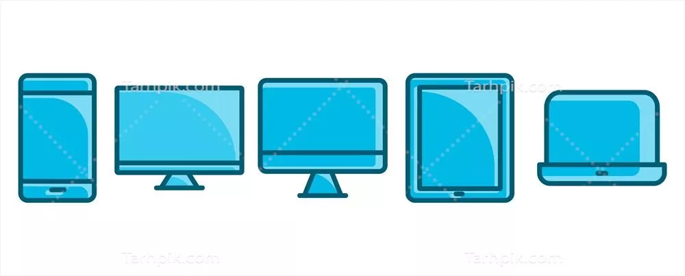 شکلی از دستگاه با طراحی وکتور برای موکاپ خلاقانه و جذاب