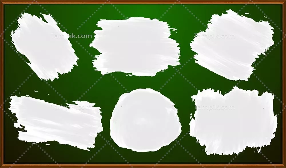 وکتور تصویری از حرکات مختلف قلمو بر روی بوم نقاشی - لحظه ای خلاقانه