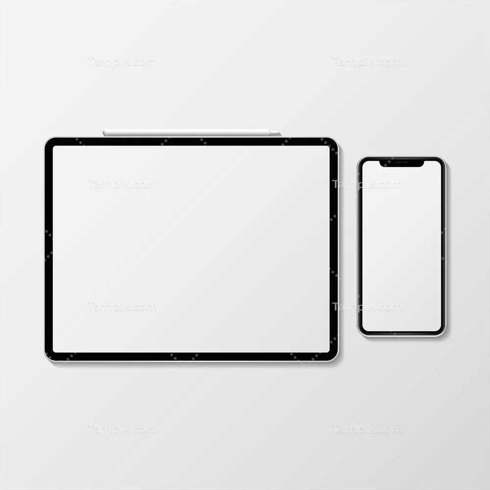 ست نمایشی دستگاه دیجیتال وکتور برای طراحی و نمایش پروژهها