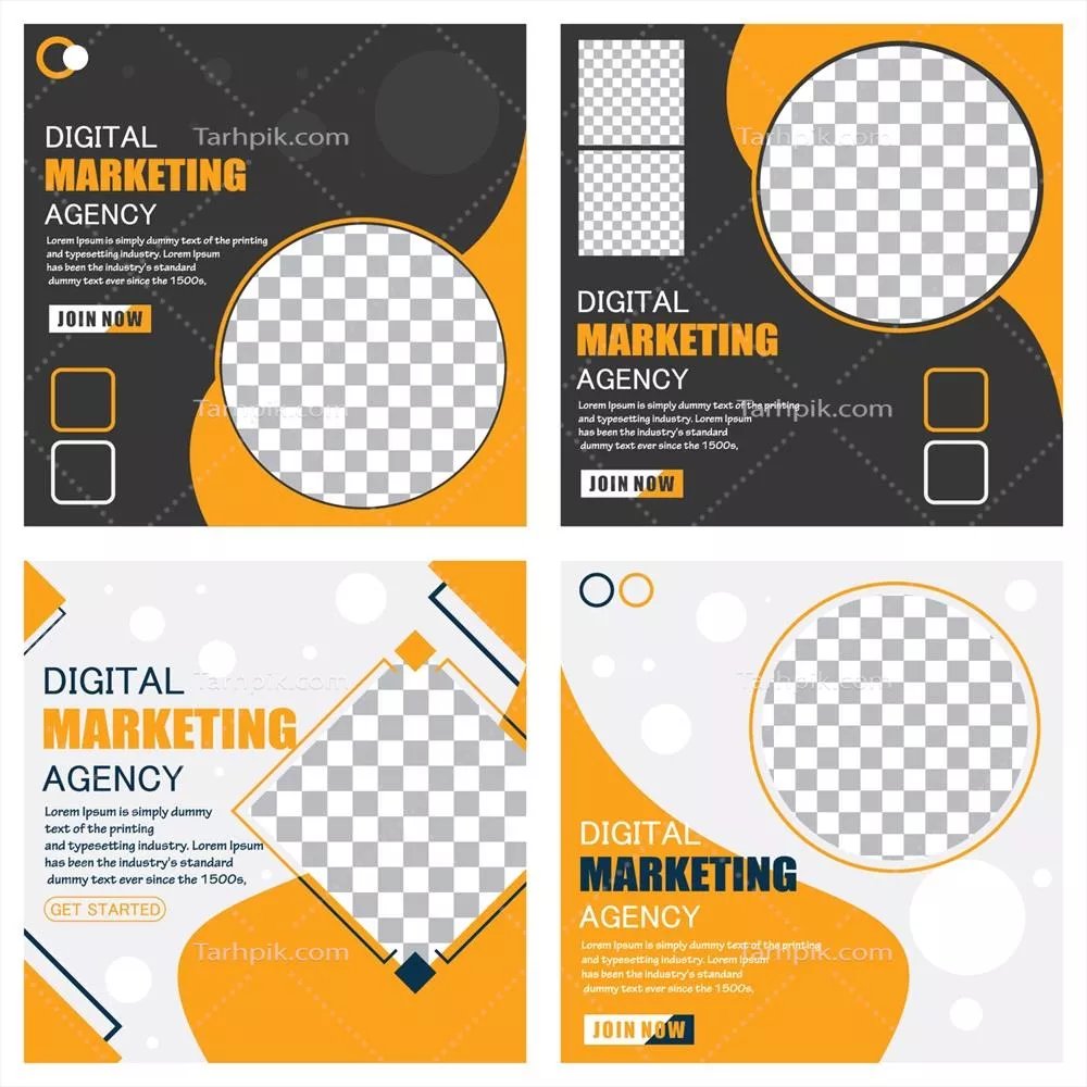 وکتور الگوی بنر بازاریابی دیجیتال برای جلب توجه مخاطبان آنلاین