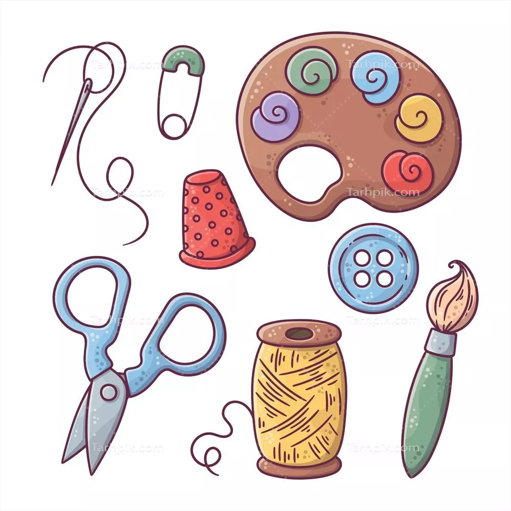 کارگاه خلاقیت DIY با ابزارهای نقاشی و وکتور برای هنرمندان