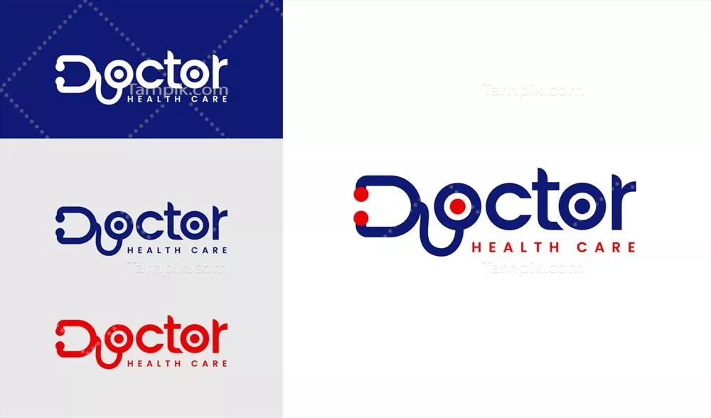 وکتور الگوی لوگوی پزشکی برای دکتر یا کلینیک سلامت به همراه طراحی مدرن