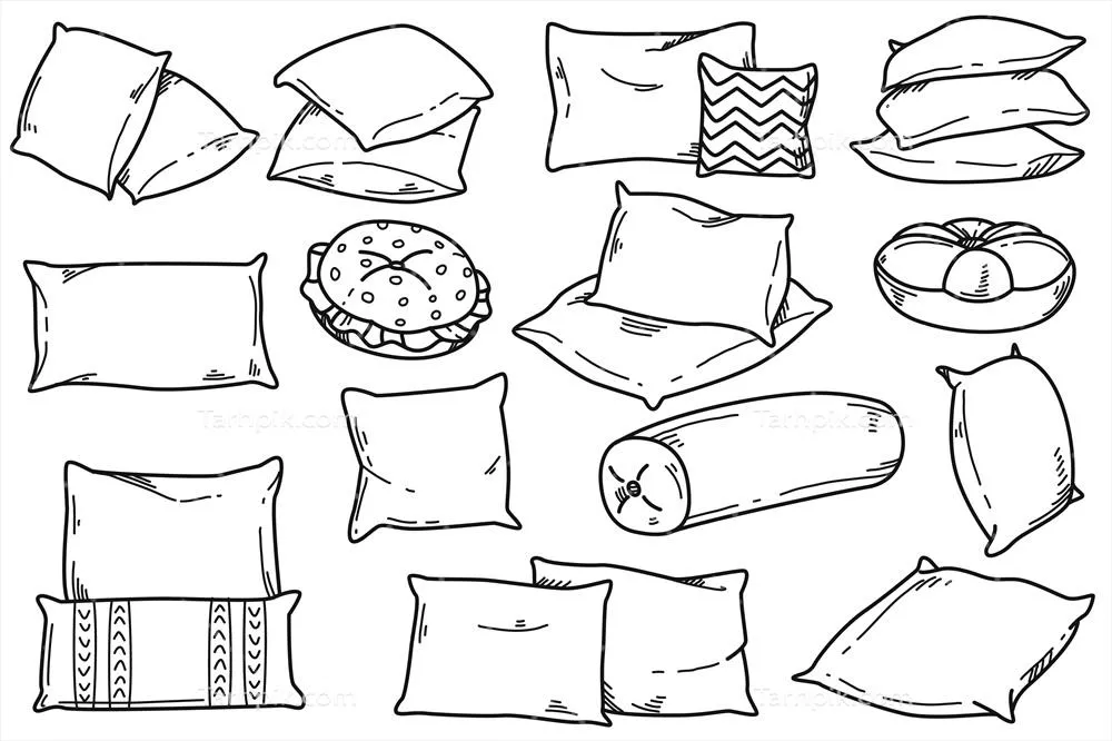 وکتور پیلوی خواب دست‌کشیده: دکوراسیون اتاق خواب با طراحی شگفت‌انگیز