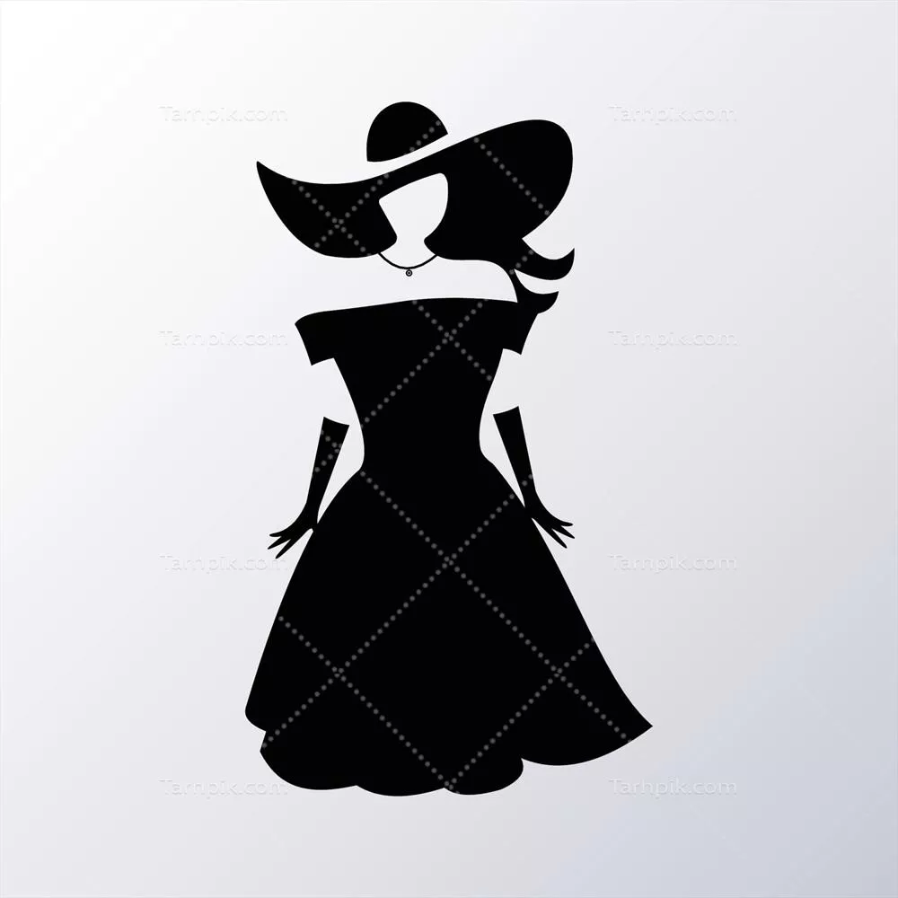 مدل زیبا و مدرن لباس بر روی پسزمینه سفید به صورت وکتور