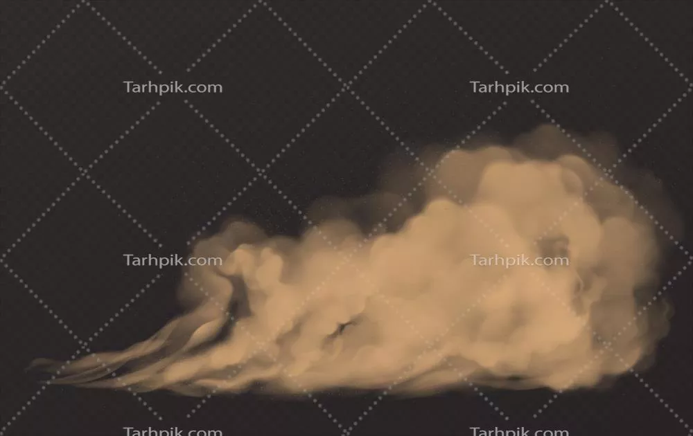 وکتور روند غبار و دود قهوهای سنگین و غلیظ: نمای برداری آلودگی هوا