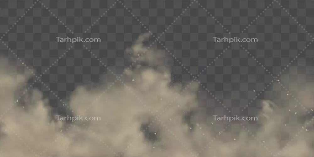تصویر واقعی ابر گرد و غبار با ذرات خاک به صورت وکتور