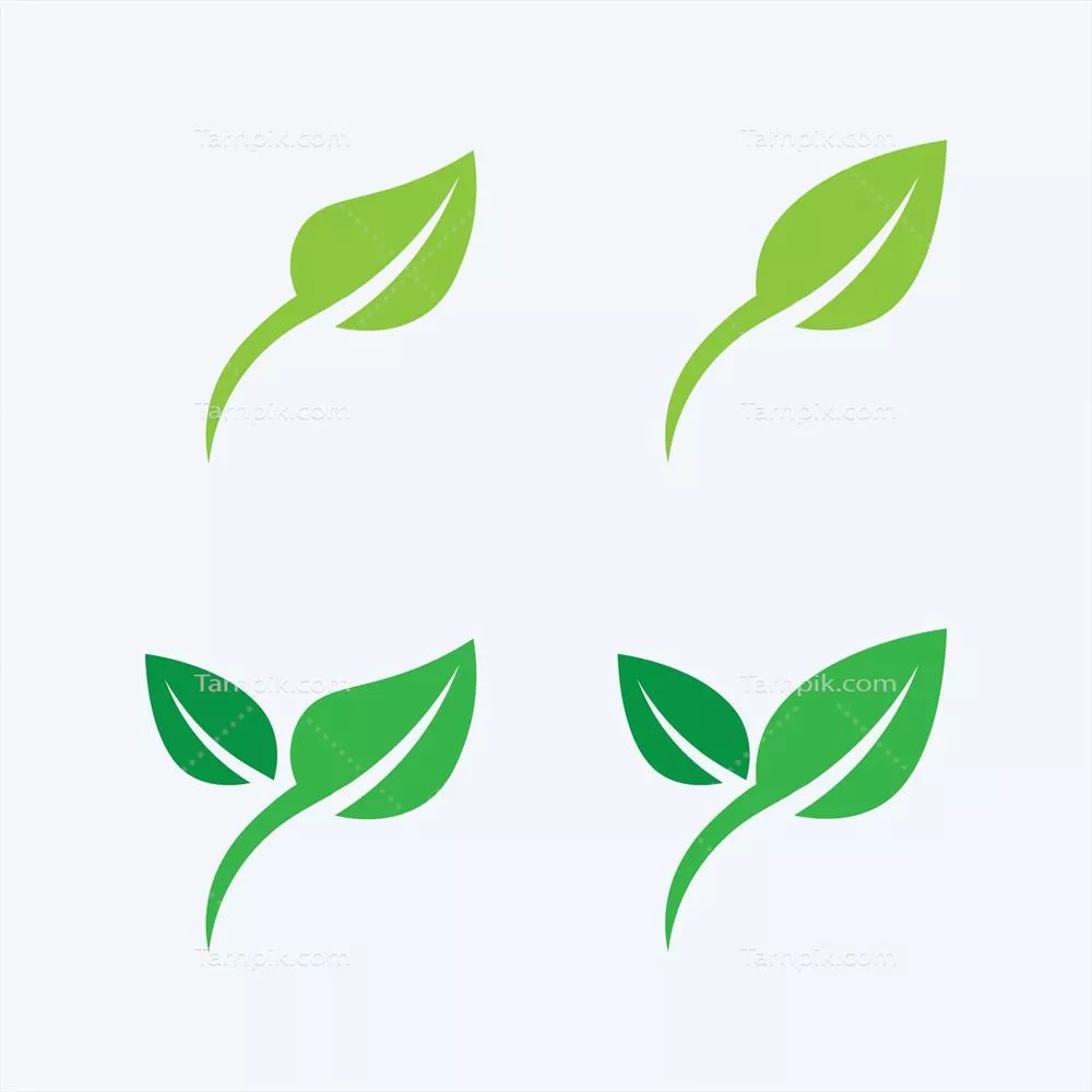 وکتور لوگوی انرژی اکو با نماد برگ و رنگ سبز – نماینده پایداری و حفاظت از محیط زیست