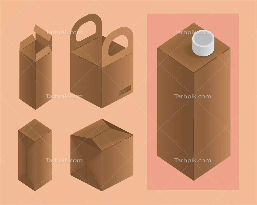 وکتور مجموعه آیکونهای بستهبندی زیستمحیطی و پایدار