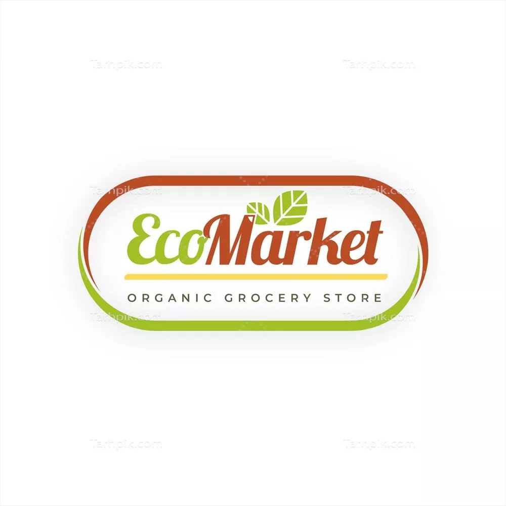 طراحی لوگوی بازار اکولوژیکی با استفاده از وکتورهای زیست محیطی