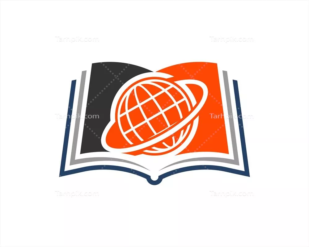 وکتور کتاب آموزشی با تصویر کره زمین درون آن و ابعاد نوآورانه