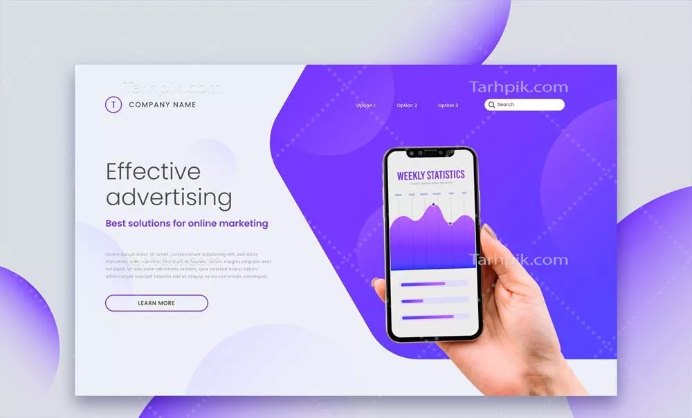 صفحه فرود وکتور تکنولوژی تبلیغات مؤثر برای جذب مشتریان