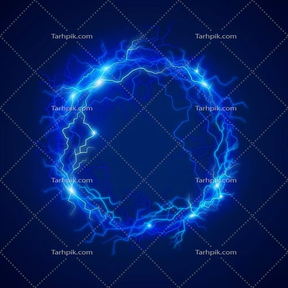 افکت نورانی توپ الکتریکی به صورت وکتور برای طراحی گرافیکی