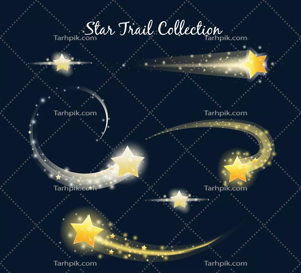 مجموعه وکتور رد ستاره های مجلل و شیک