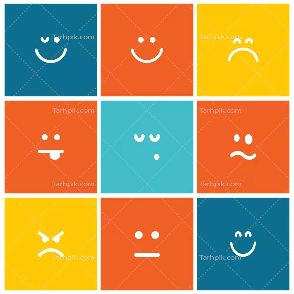 آیکن های ایموجی وکتور با کیفیت بالا و طراحی جذاب برای استفاده در پروژه ها