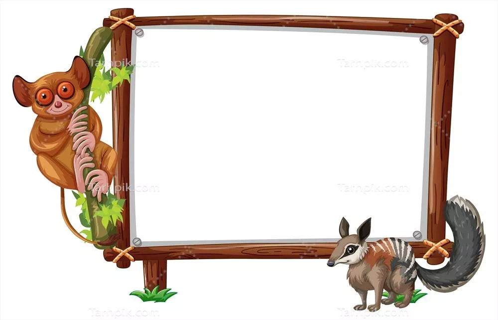 وکتور بنر خالی با تصویر روزمنظر خرگوش و موشک آهسته در پسزمینه سفید