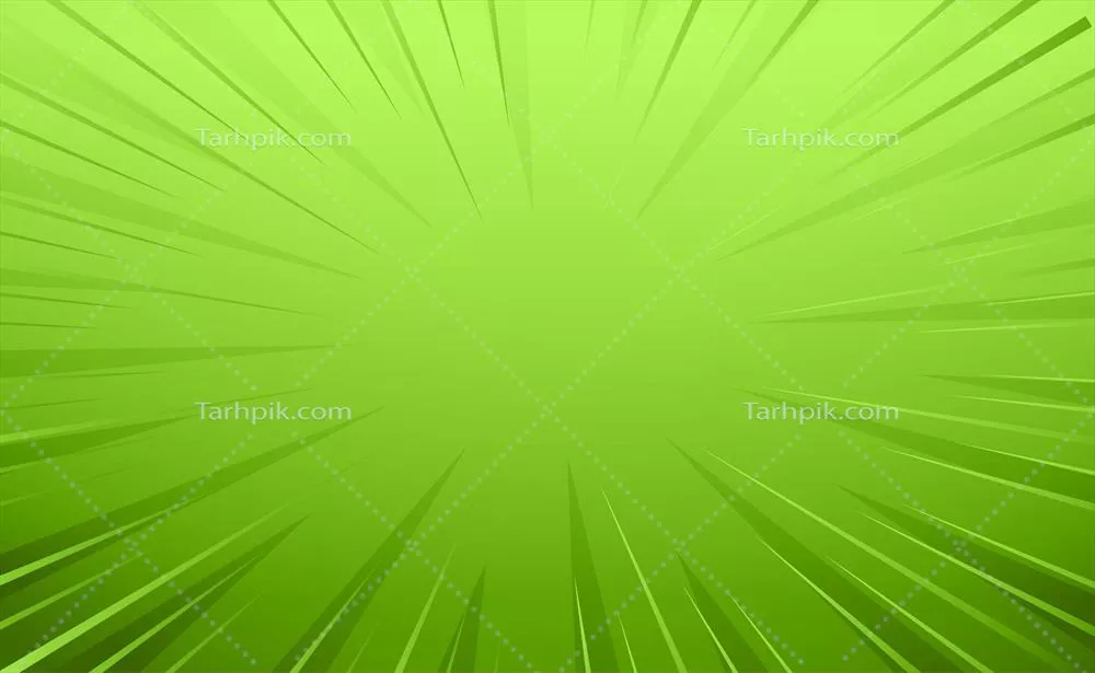 پس‌زمینه سبک کمیک خطی سبز خالی با خطوط زوم و وکتور