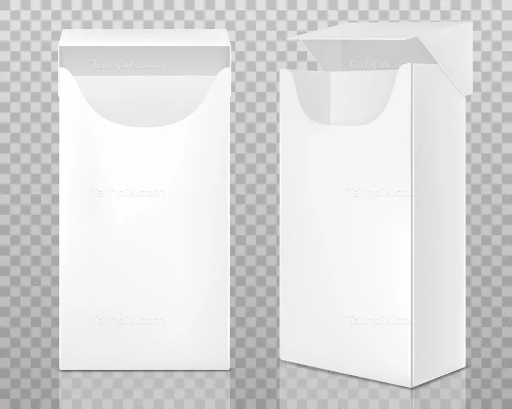 تصویر وکتور بسته خالی سیگار با طراحی مدرن و جذاب