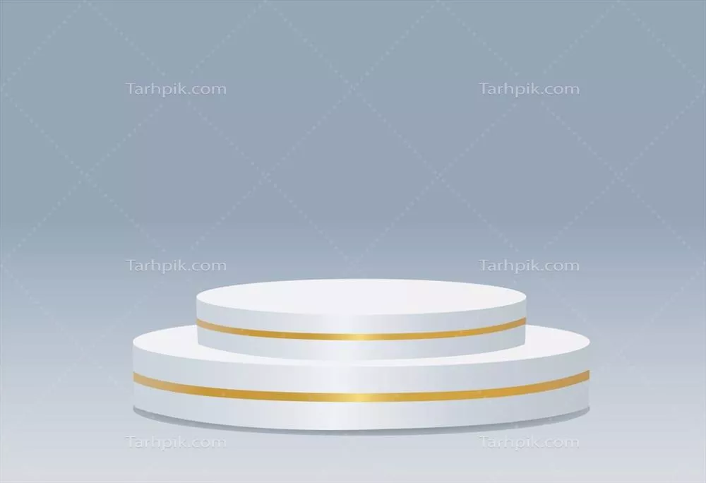 وکتور صحنه نمایش پایه یا سکو خالی با پسزمینه سفید