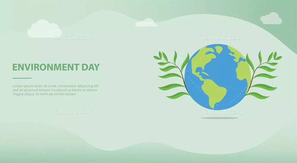 وکتور روز محیط زیست: تیمی که به زمین بزرگ و گیاه سبز اهمیت میدهد